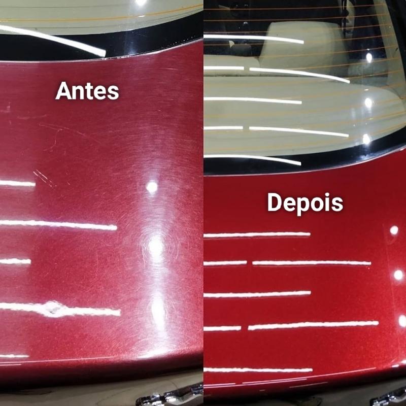 Antes e depois do polimento técnico